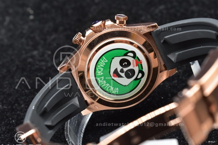 Rubber 116515 Edition Daytona Strap 1:1 RG on Oysterflex BTF Dial Best SA4130 0307